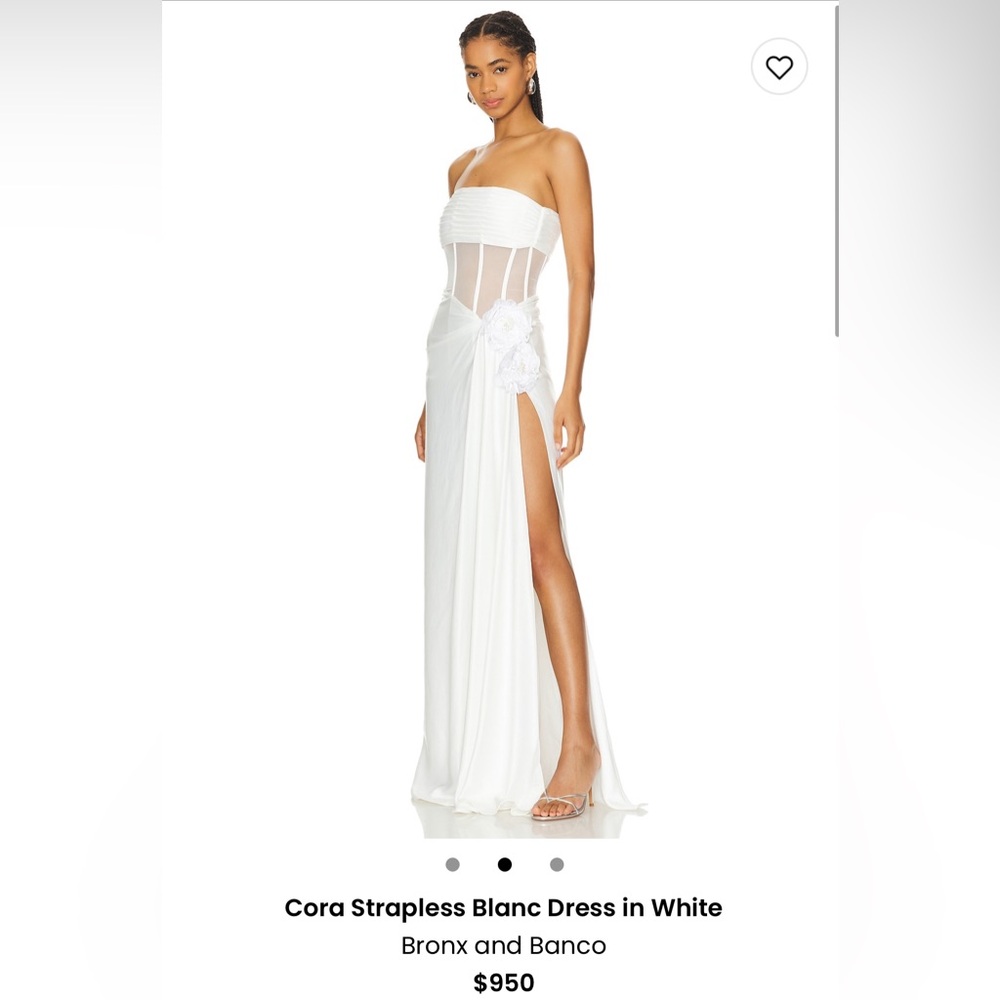 Bronx and Banco Cora Strapless Blanc Dress in White